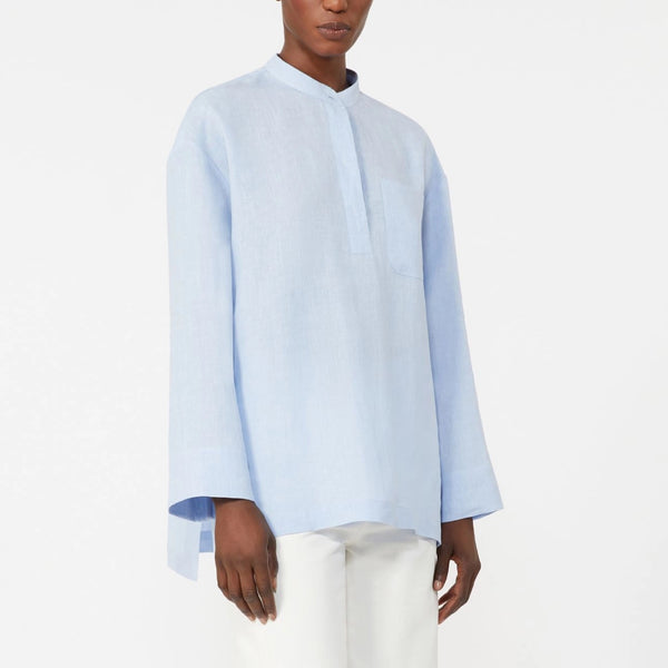S MAX MARA SMMCantico Linen Shirt in Light Blue