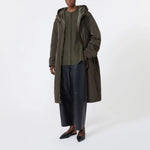 S MAX MARA SMMFiabe Silk Crepe de Chine Shirt in Khaki