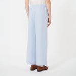 S MAX MARA SMMAmedea Linen Basketweave Trousers in Light Blue