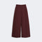 S MAX MARA SMMEpoca Cotton Poplin Wide Leg Cropped Trousers in Dark Red