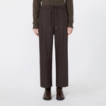 S MAX MARA SMMFloria Stretch Wool Joggers in Brown