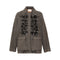 V DE VINSTER Emile Embellished Denim Jacket in Anthracite