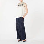 S MAX MARA SMMestri Sleeveless Satin Top in Ivory