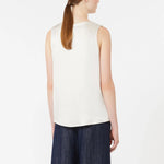 S MAX MARA SMMestri Sleeveless Satin Top in Ivory