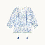 M.A.B.E Edie Print Longsleeve Top in Blue