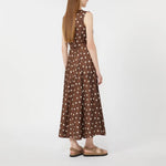 S MAX MARA SMMMartina Patterned Twill Dress in Brown