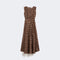 S MAX MARA SMMMartina Patterned Twill Dress in Brown