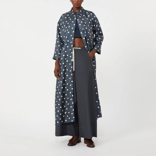 S MAX MARA SMMLeva Silk Spot Dress in Ultramarine