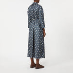 S MAX MARA SMMLeva Silk Spot Dress in Ultramarine