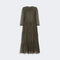 S MAX MARA SMMSarah Cotton & Silk Voile Maxi Dress in Khaki