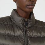 S MAX MARA MTCFavilla Water-Repellent Padded Cropped Gilet in Khaki