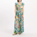 MISS JUNE Taly Printed Long Dress in Multi