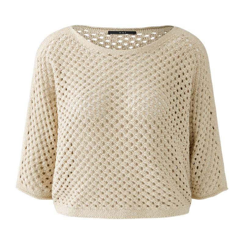 OUI 93319 Jumper in Gold Stone