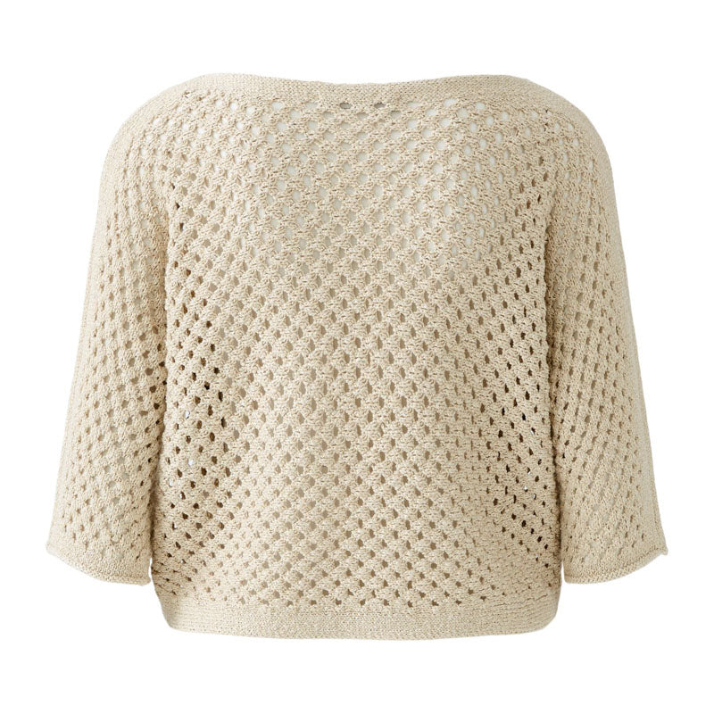 OUI 93319 Jumper in Gold Stone