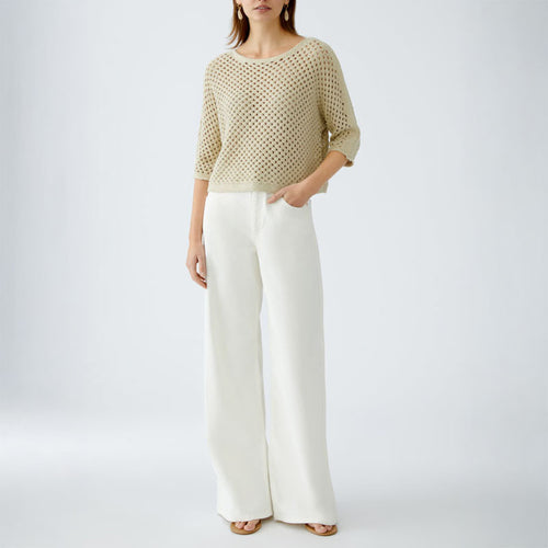 OUI 93319 Jumper in Gold Stone
