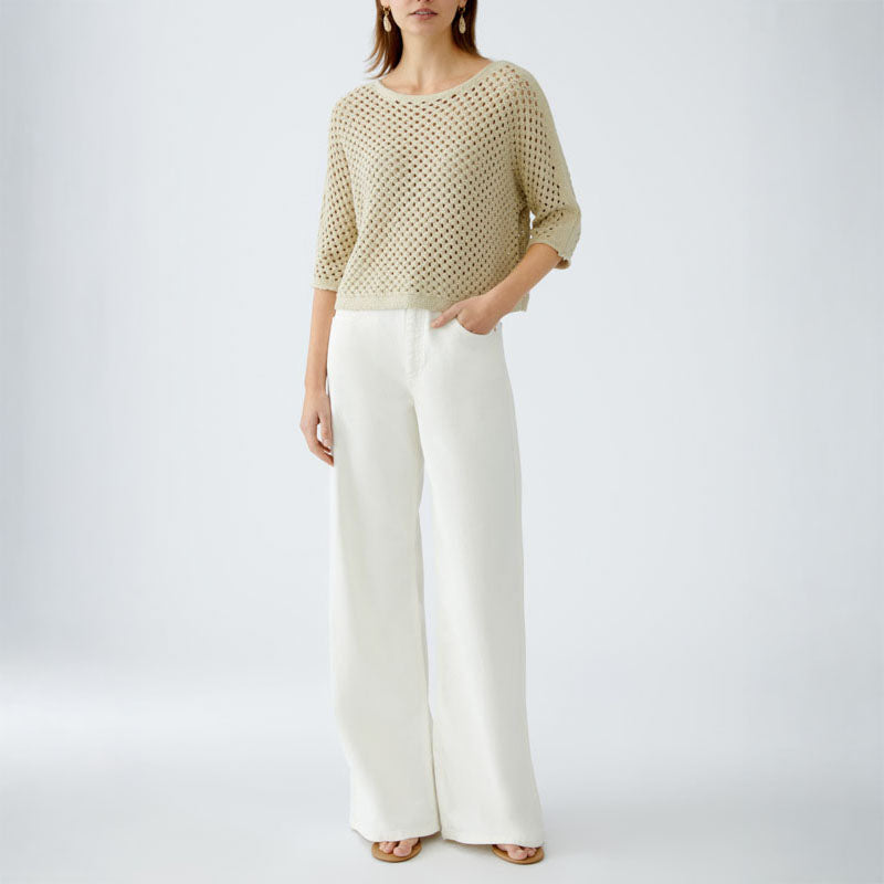 OUI 93319 Jumper in Gold Stone