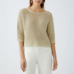 OUI 93319 Jumper in Gold Stone