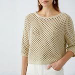 OUI 93319 Jumper in Gold Stone
