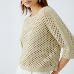 OUI 93319 Jumper in Gold Stone