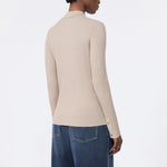 S MAX MARA SMMLimone Woolen Yarn Fitted Cardigan in Beige