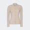 S MAX MARA SMMLimone Woolen Yarn Fitted Cardigan in Beige