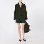 S MAX MARA SMMSaggio Cotton & Silk Cashmere Yarn Gilet in Green