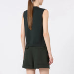 S MAX MARA SMMSaggio Cotton & Silk Cashmere Yarn Gilet in Green
