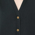 S MAX MARA SMMSaggio Cotton & Silk Cashmere Yarn Gilet in Green