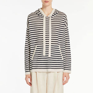 Limosa Linen Hooded Jumper in Ivory Small