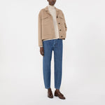 S MAX MARA SMMMarina Boxy-Fit Wool & Cashmere Polo Neck Sweater in White