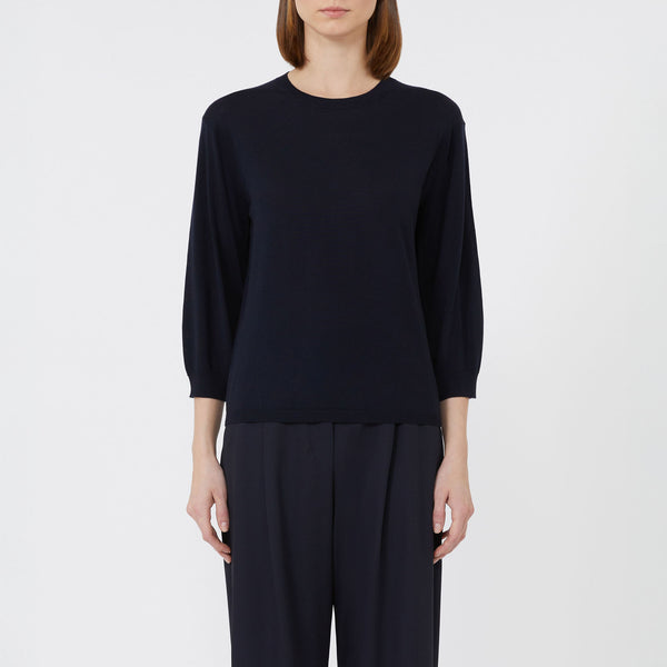 S MAX MARA Amico Relaxed-Fit Wool Yarn Sweater in Ultramarine