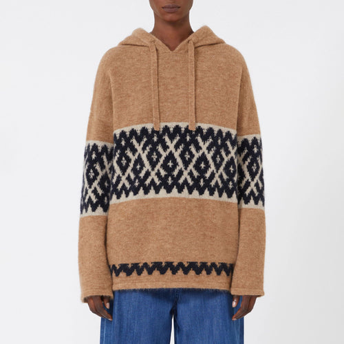 S MAX MARA Ivan Hoody Sweater in Camel
