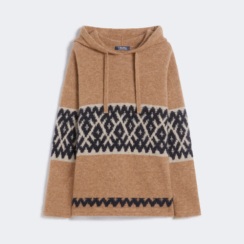 S MAX MARA Ivan Hoody Sweater in Camel