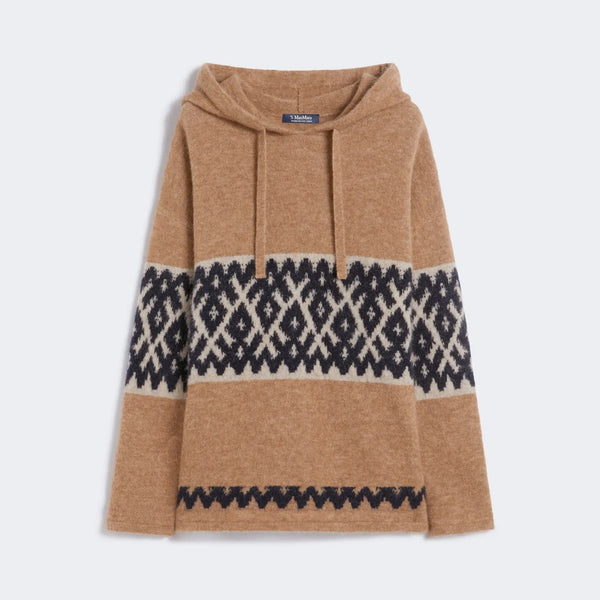S MAX MARA Ivan Hoody Sweater in Camel