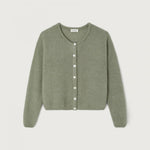 AMERICAN VINTAGE Vitow Alpaca Mix Cardigan in Khaki Melange