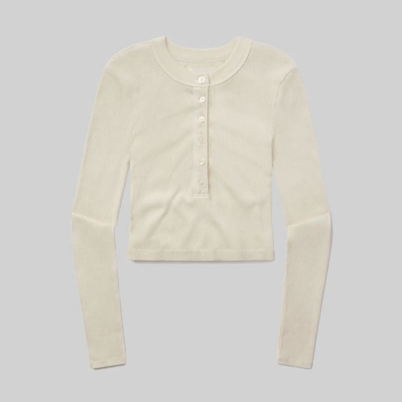 CITIZENS OF HUMANITY Varra Henley Top in Dune