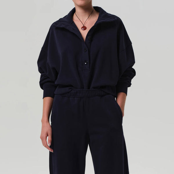 CITIZENS OF HUMANITY Mirelle Funnel Neck Jumper in Navy