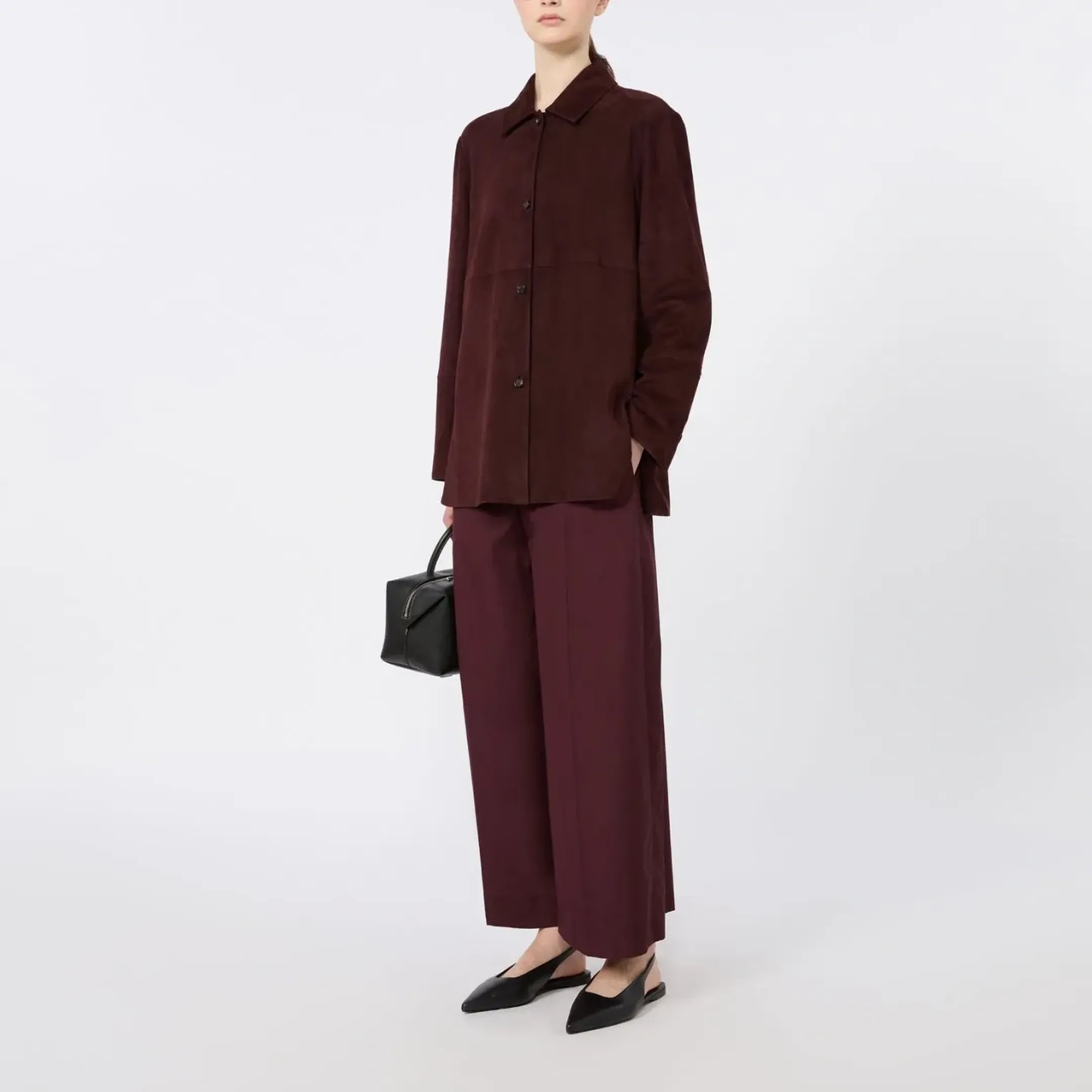 S MAX MARA SMMGocce Suede Jacket in Red | Collen & Clare