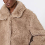S MAX MARA SMMAlce Soft Textured Wide Fit Short Coat in Honey