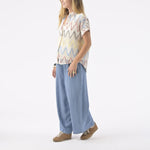 ORFEO Calice Crochet Short Sleeve Shirt in White