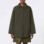 S MAX MARA MTCCarlotta Reversible Padded Jacket in Radzmir & Water-Repellent Canvas in Khaki