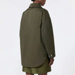 S MAX MARA MTCCarlotta Reversible Padded Jacket in Radzmir & Water-Repellent Canvas in Khaki
