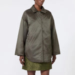 S MAX MARA MTCCarlotta Reversible Padded Jacket in Radzmir & Water-Repellent Canvas in Khaki