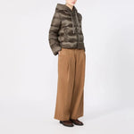 S MAX MARA MTCOceano Short Water-Repellent Plain Weave Fabric Puffer Jacket in Dark Green
