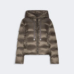 S MAX MARA MTCOceano Short Water-Repellent Plain Weave Fabric Puffer Jacket in Dark Green