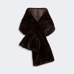 S MAX MARA MTCPiacere Water-Repellent Canvas Padded and Quilted Stole in Dark Brown
