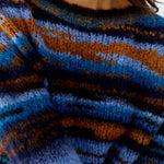 OUI Gradient Wool Jumper in Dark Blue Camel