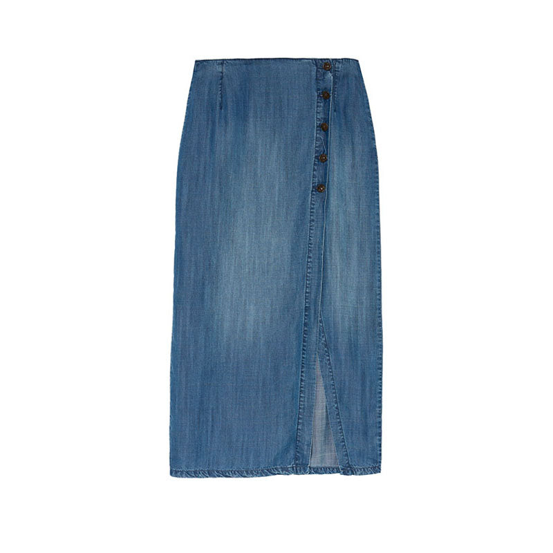 FIVE Juliana Jupe Skirt in Medium Blue