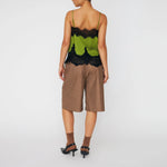 STELLA NOVA Delicate Lace Top in Green Flash