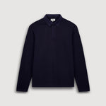 HARTFORD Light Fleece Rugby Shirt in Marine Blue